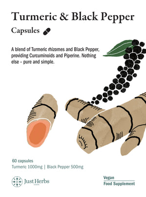 
                  
                    Load image into Gallery viewer, Turmeric &amp;amp; Black Pepper Capsules
                  
                